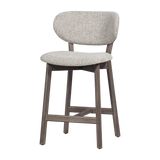 Chaise bois et tissus RADU hauteur ilot DEEK