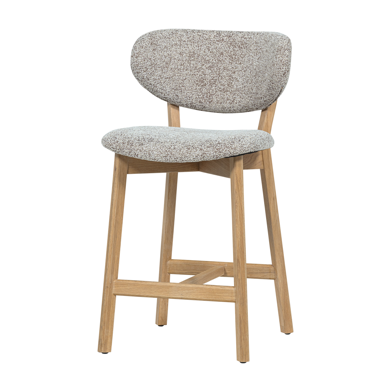 Chaise bois et tissus RADU hauteur ilot DEEK