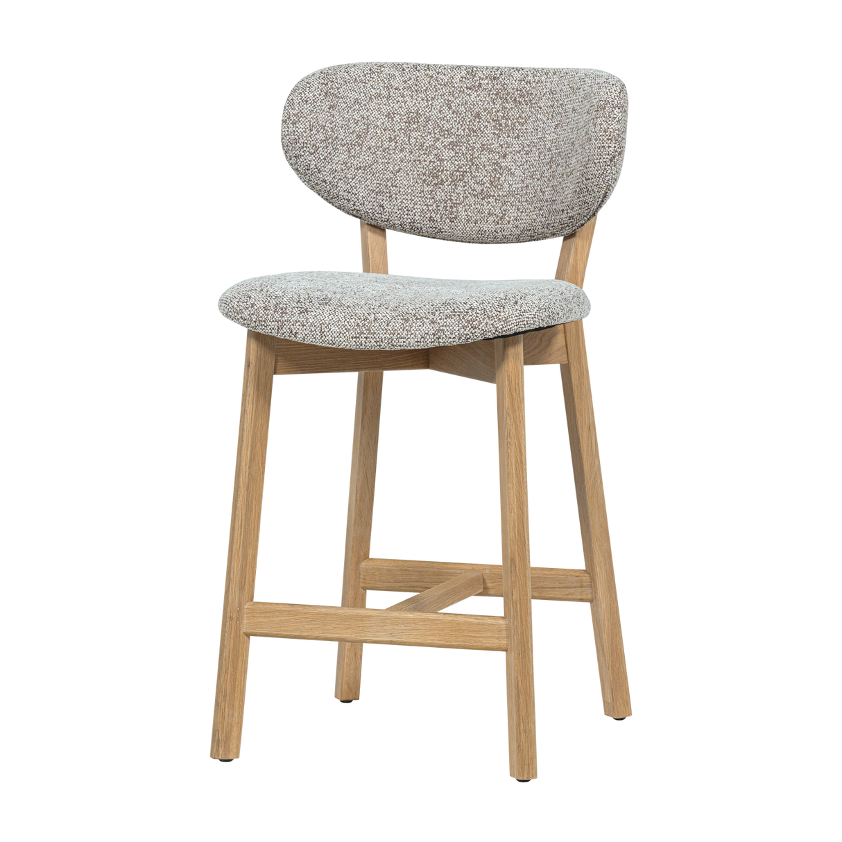 Chaise bois et tissus RADU hauteur ilot DEEK