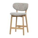Chaise bois et tissus RADU hauteur ilot DEEK