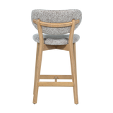 Chaise bois et tissus RADU hauteur ilot DEEK