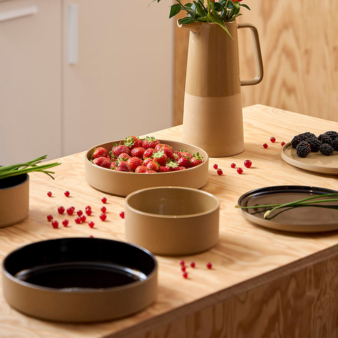 Assiettes et coupelles Nael grès naturel COT