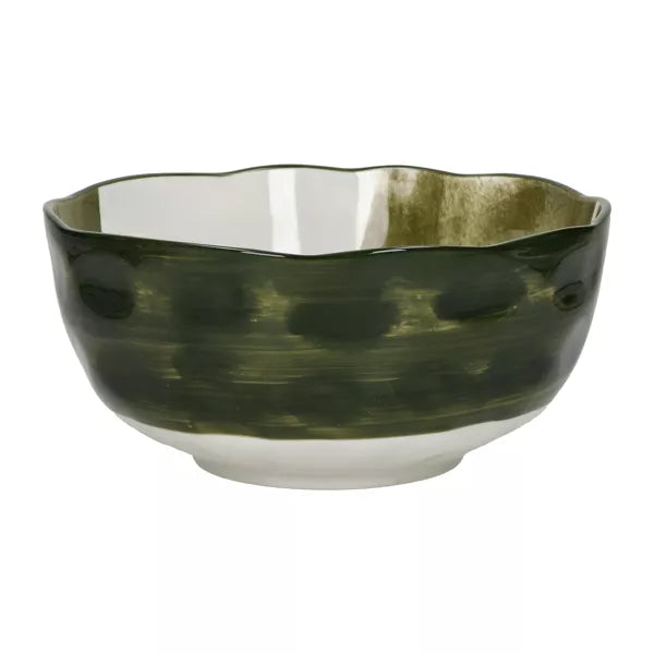 Bol et saladier porcelaine vert Labo POM