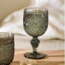 Set de 4 verres à pied fumé  COT