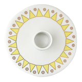 Bougeoir porcelaine coloré et doré RAD
