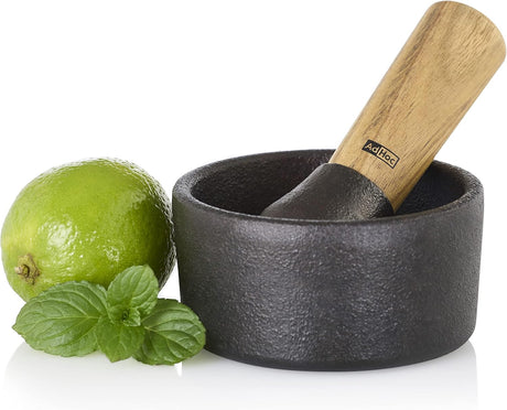 Mortier et pilon en fonte et bois ADH