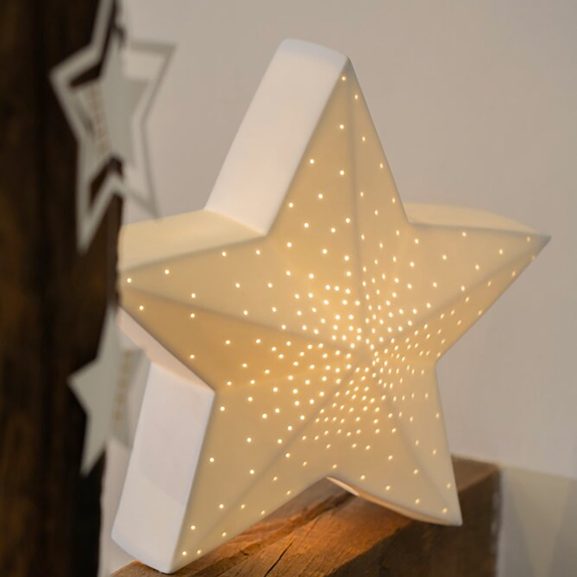 Lampe étoile porcelaine RAD