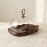 Plateau en bois avec cloche et couteau BEH