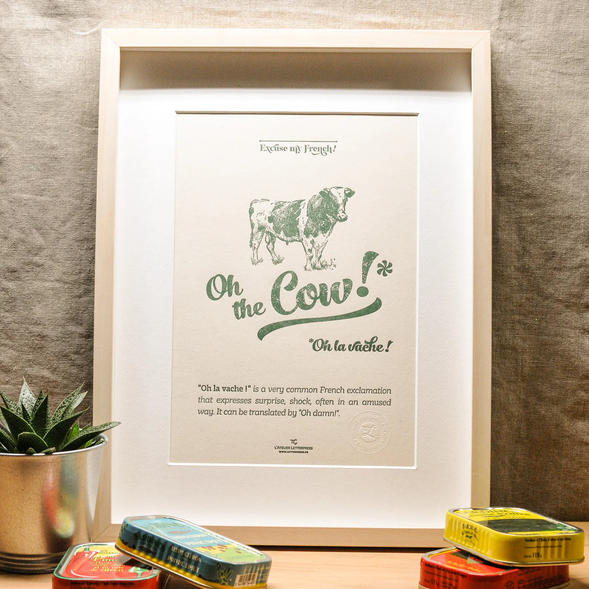 Carte et affiche EXCUSE MY FRENCH LAT