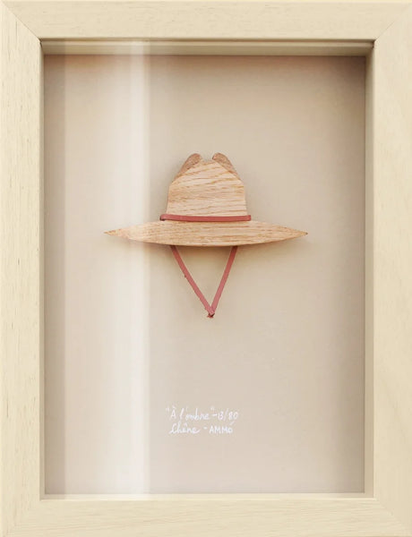 Cadre objet salé cabinet de curiosité en bois artisanal AMM