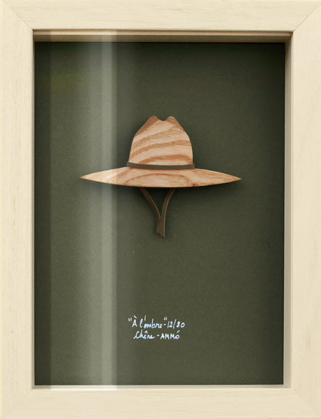 Cadre objet salé cabinet de curiosité en bois artisanal AMM