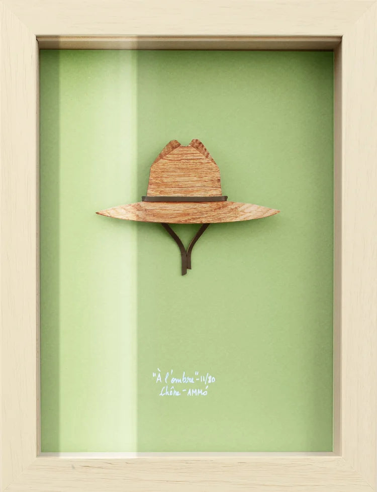 Cadre cabinet de curiosité en bois artisanal AMM