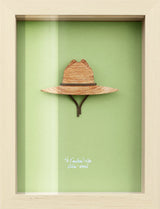 Cadre cabinet de curiosité en bois artisanal AMM