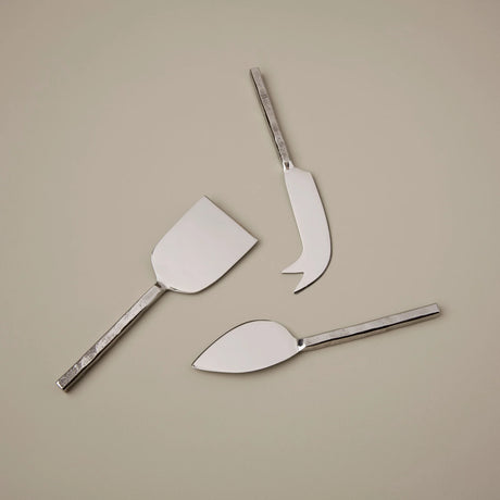 Set de 3 couverts à fromage argent/ doré ou tressé ou corne BEH