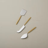 Set de 3 couverts à fromage argent/ doré ou tressé ou corne BEH