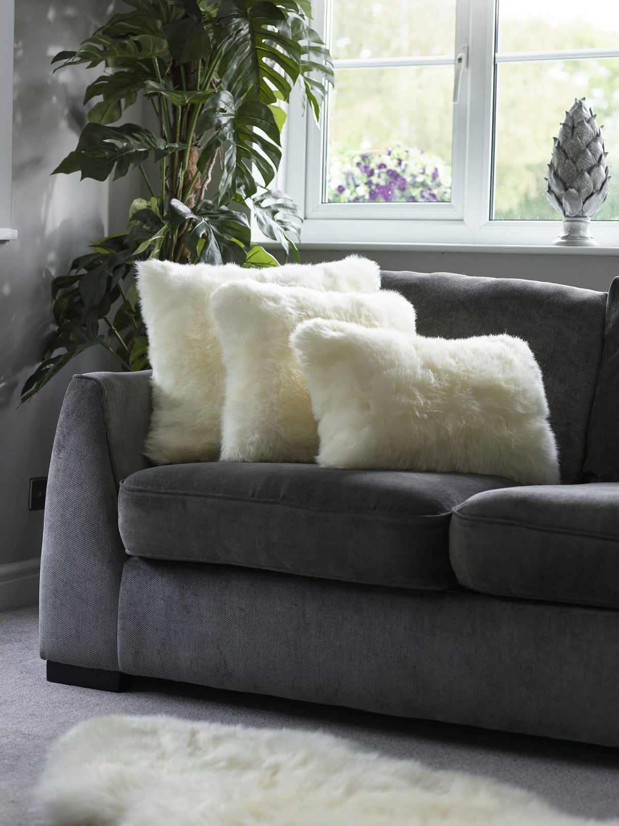 Coussin en peau de mouton HAN