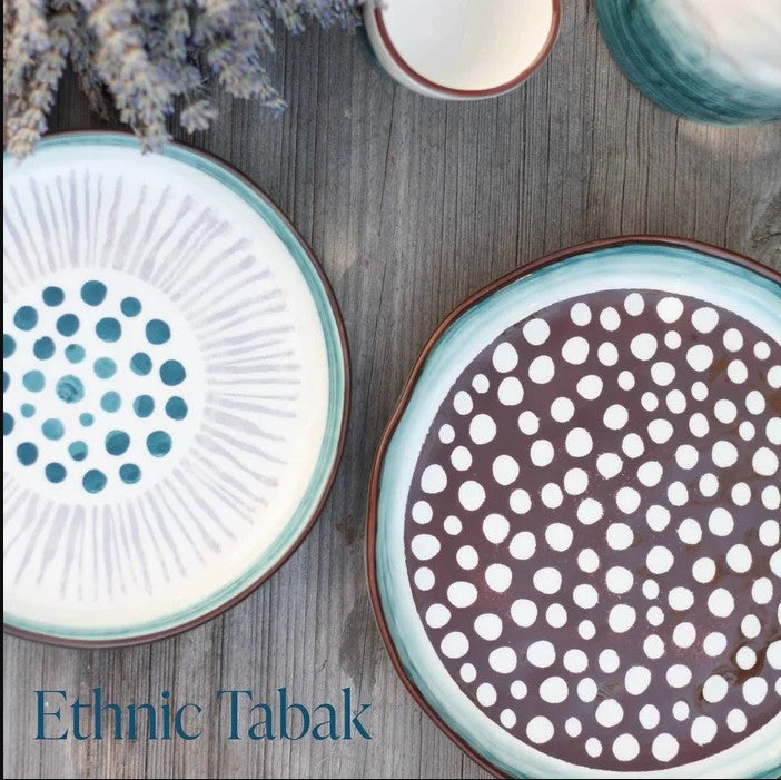 Assiettes ETHNIC TABAC Grès DUR