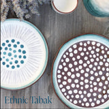 Assiettes ETHNIC TABAC Grès DUR