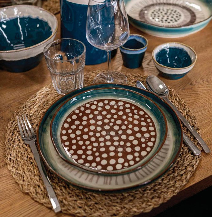 Assiettes ETHNIC TABAC Grès DUR