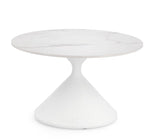 Table basse ronde marbrée blanche et grise Najoo BIZ