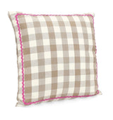 Coussin avec biais fuschia Polly 45x45cm BIZ