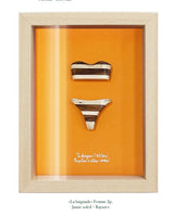 Cadre objet salé cabinet de curiosité en bois artisanal AMM