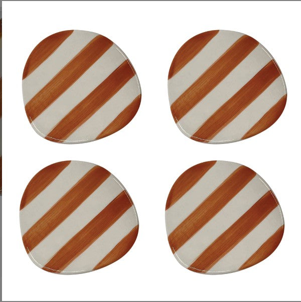 Set de 4 dessous de verre rayures OPJ