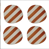 Set de 4 dessous de verre rayures OPJ