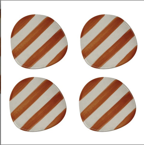 Set de 4 dessous de verre rayures OPJ