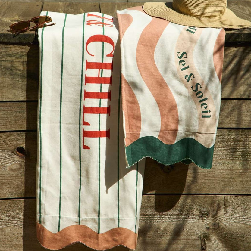Serviette de plage à rayures SEM