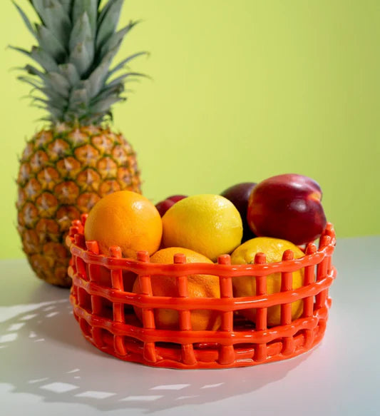 Corbeille en grès laqué  WD