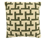 Coussin Ziggy vert et beige BYB