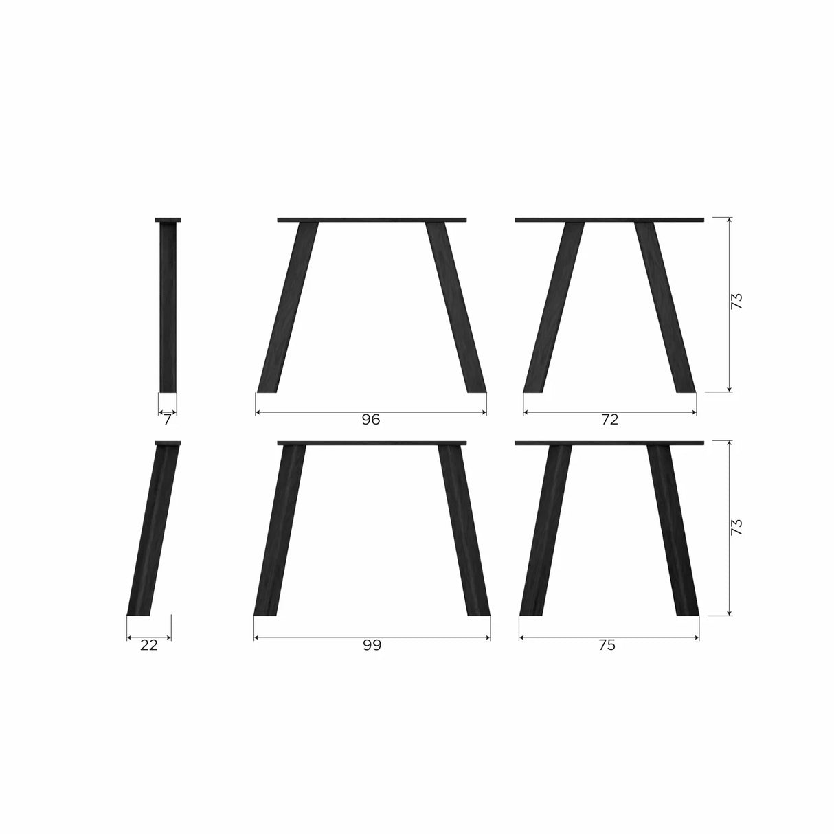 Piètements de table pour la gamme TABLO