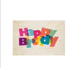 Carte postale en bois WOO