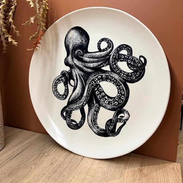 GRAND PLAT ROND ANTOLOGYA CERAMIQUE POULPE DUR
