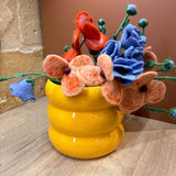Vase ou cache pot en terre cuite laquée  WD