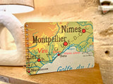Carnet spirale carte géographique ZAR