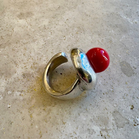 Bague argent boule céramique SEN