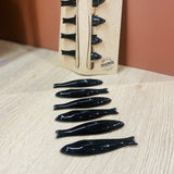 Lot 6 sardines porte-couteaux céramique DUR