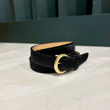 Ceinture cuir poilu à motifs  MAR