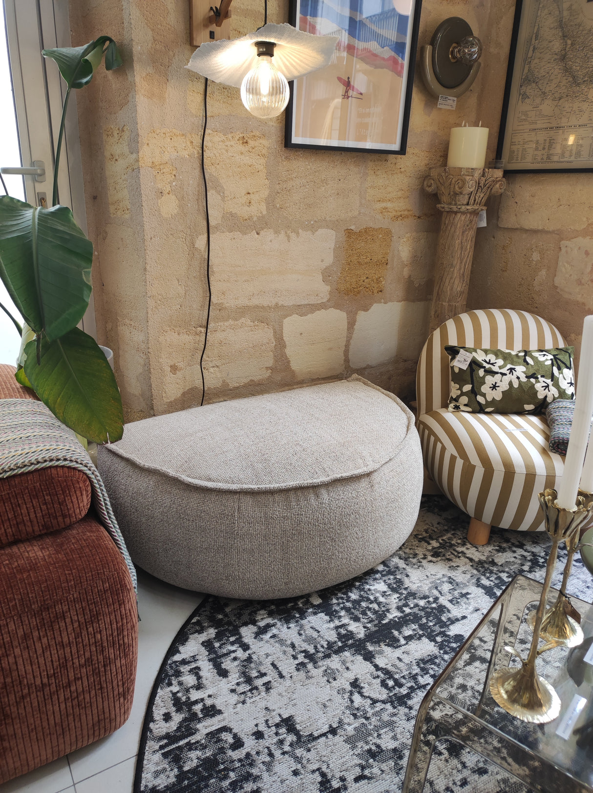Pouf demi cercle PLATAN EAS