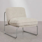 Fauteuil rouge et tube chrome CIRRUS ZAG