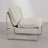 Fauteuil rouge et tube chrome CIRRUS ZAG