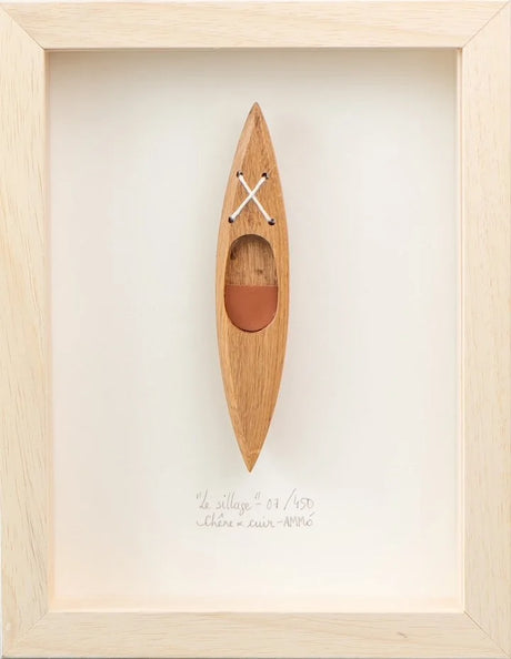 Cadre objet salé cabinet de curiosité en bois artisanal AMM