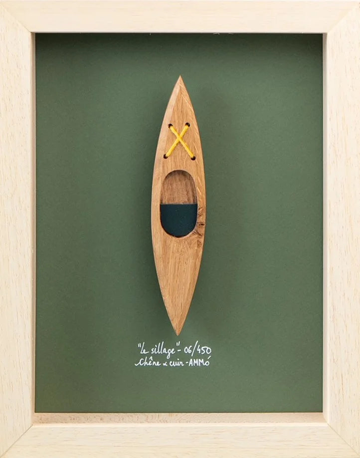 Cadre objet salé cabinet de curiosité en bois artisanal AMM