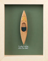 Cadre objet salé cabinet de curiosité en bois artisanal AMM
