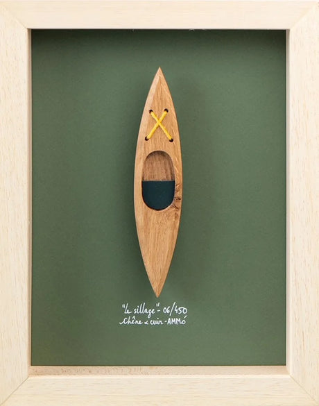 Cadre objet salé cabinet de curiosité en bois artisanal AMM
