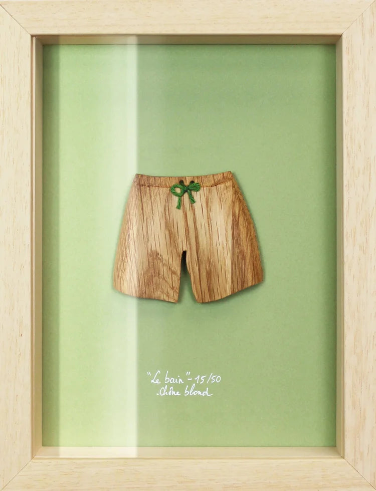 Cadre cabinet de curiosité en bois artisanal AMM