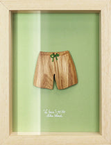 Cadre cabinet de curiosité en bois artisanal AMM