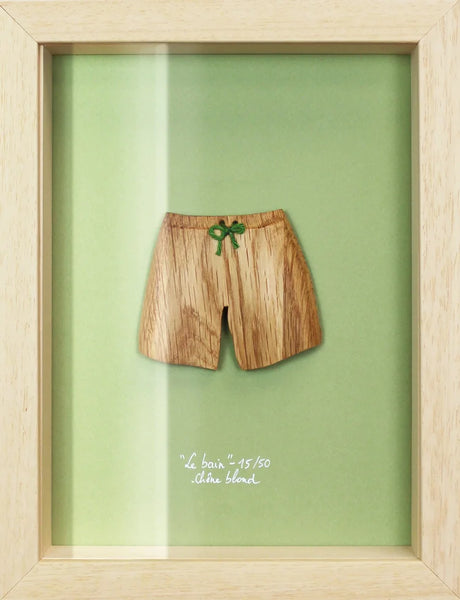 Cadre cabinet de curiosité en bois artisanal AMM